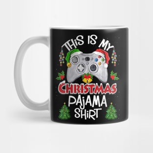 This is My Christmas Pajama Santa Hat Gamer Video Game Games Mug